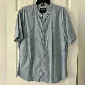 Hollister light blue short sleeve dress shirt